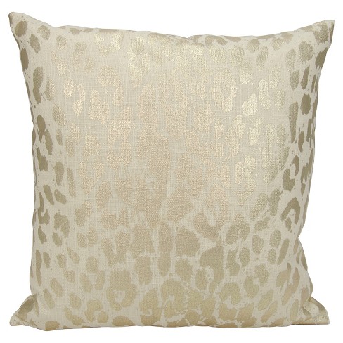 Gold Metallic Leopard Throw Pillow 18 X18 Nourison Target