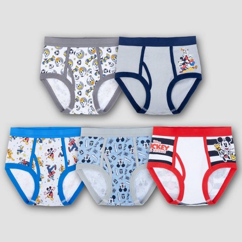 6-pack Printed Boys' Briefs - Blue/Mickey Mouse - Kids