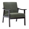 Homy Casa Modern Upholstered Accent Chair with Curved Wood Arms for Living Room or Bedroom - 2 of 4