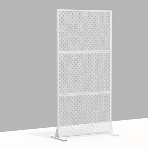 Dovelina Metal Outdoor Privacy Screen Freestanding Patio Decorative Screens - 1 of 4