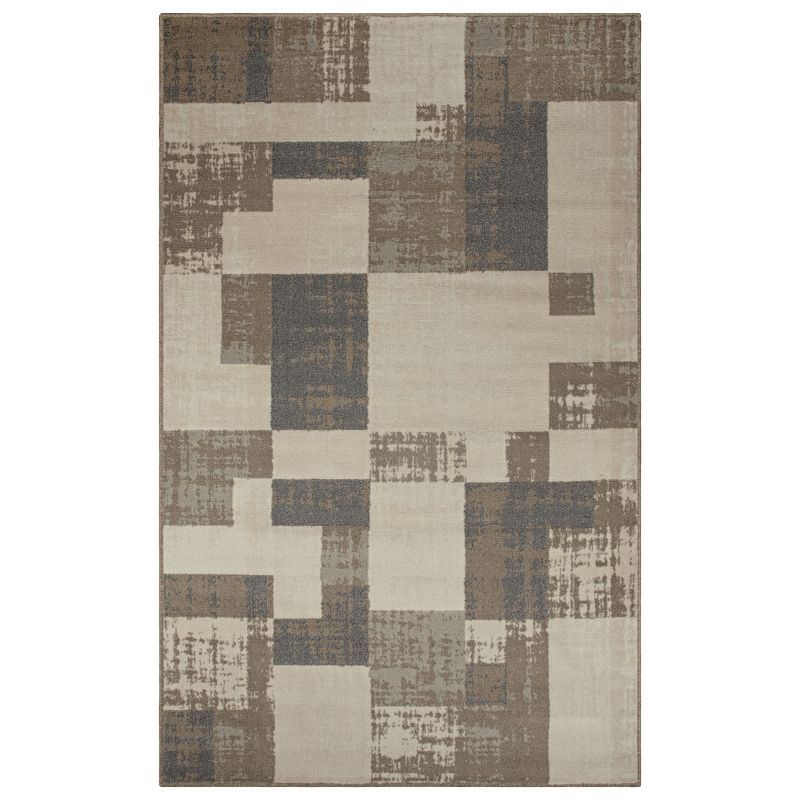 Modern Contemporary Transitional Block Geometric Patchwork Indoor Area Rug by Blue Nile Mills, 1 of 8