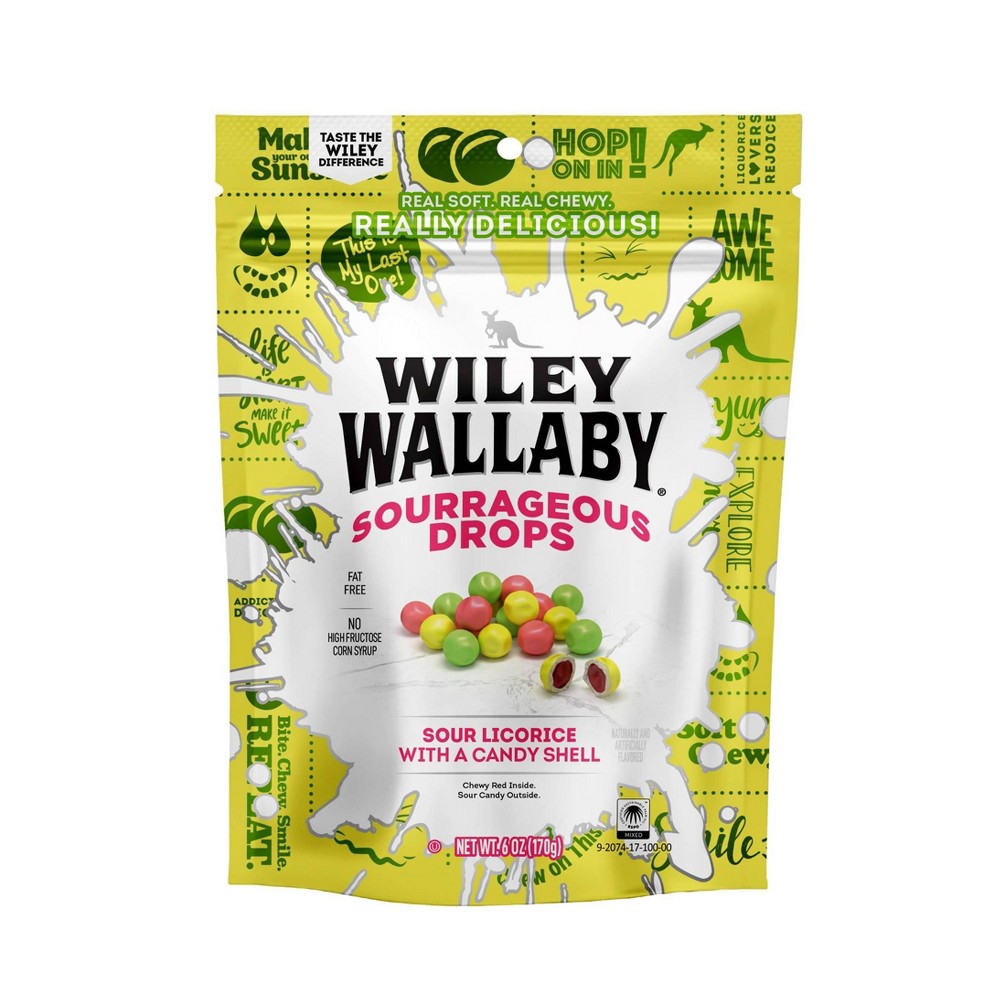 Kennys Candy Wiley Wallaby Sourrageous Drops - 8oz