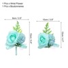 Unique Bargains Silk Wedding Artificial Rose Boutonniere and Wrist Corsage Set - 2 of 4
