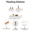 AZL1 Life Concept Bookshelf Floating Wall Shelf Wall Mounted Wood Shelves Hanging Wall Decor Home Room Coffee Shop, Beige, 23.62"*5.91"*2.36" - 3 of 4