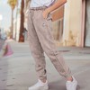 Dalix Heartly Ghost Embroidery Washed Midweight Jogger Fleece Sweatpants Soft Lounge Pant Drawstring Waistband Pockets Womens - 4 of 4