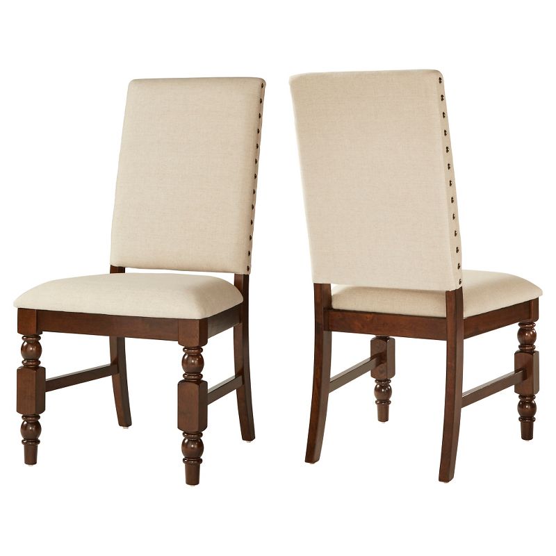 Set of 2 Fitzgerald Nailhead Accent Side Dining Chair - Inspire Q, 3 of 5