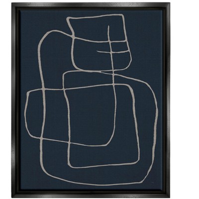 Stupell Industries Squiggle Shapes Abstract LinesFloater Canvas Wall Art