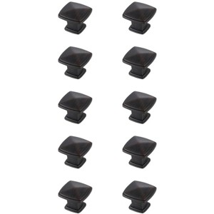 Elegant Lighting Marcel 1.2Inch Oil-rubbed Bronze Square Knob Multipack (Set of 10) - 1 of 4
