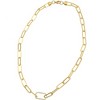 Adornia Tarnish Resistant 14k Gold Plated Paper Clip Chain with Oversized Link Necklace - 3 of 3