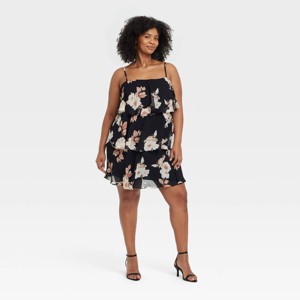 Women's Tiered Ruffle Mini Shift Dress - A New Day™ - 1 of 3