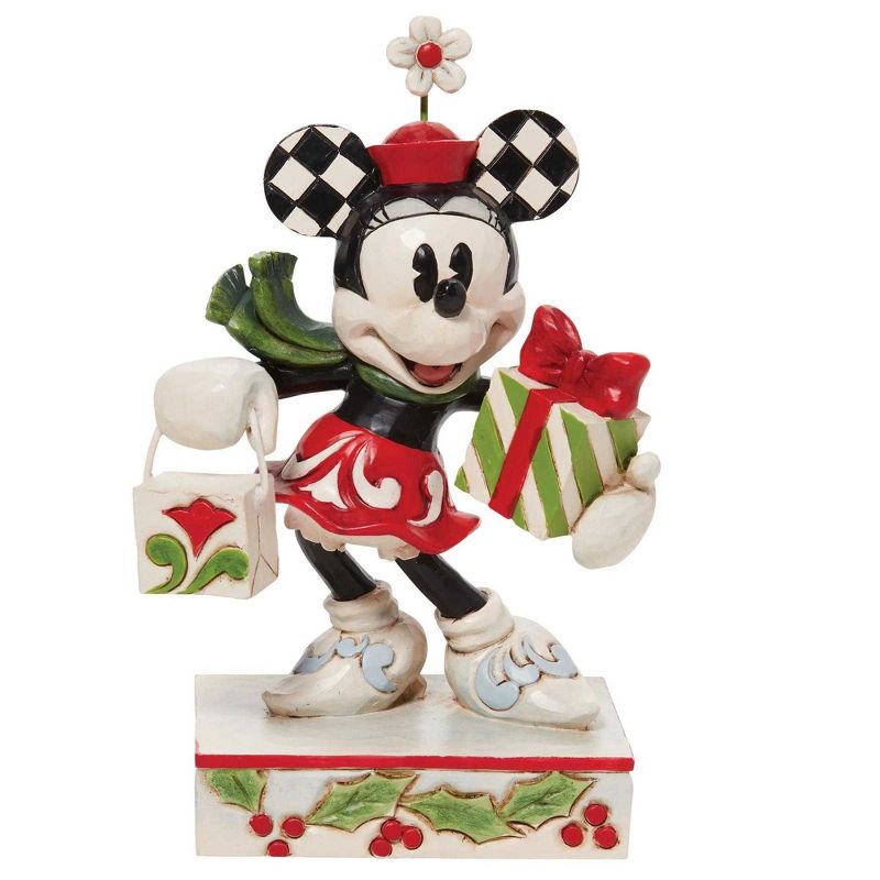 Jim Shore 5.25 In Holiday Glamour Minnie Mouse Disney Figurines, 1 of 4