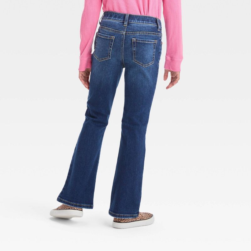 Girls' Mid-Rise Flare Jeans - Cat & Jack™, 3 of 7