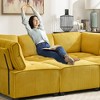 U-Shaped Sectional Sofas with Reversible Chaise, Luxurious Corduroy Upholstery, Deep Seat Comfort & Durable Support Perfect for Living Room - 3 of 4