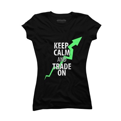 Junior's Design By Humans Keep Calm And Trade On By MadderTees T-Shirt