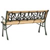 vidaXL Patio Bench 48" Cast Iron and Solid Firwood - 4 of 4