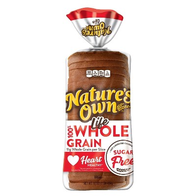 Nature's Own Life 100% Whole Wheat Sugar Free Whole Grain Bread - 16oz