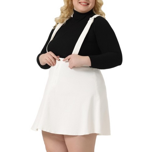 Unique Bargains Women's Plus Size Outfits Adjustable Suspender Overall  Denim Dress 