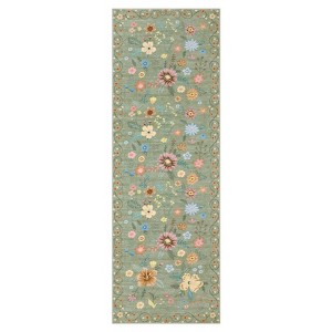 COZONY Boho Floral Area Rug, Machine Washable Low Pile Non-Slip Ultra-Thin Carpet - 1 of 4