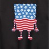 Boys' - SpongeBob SquarePants - Silhouette Stars Stripes Graphic Long Sleeve Fleece Sweatshirt - 2 of 4