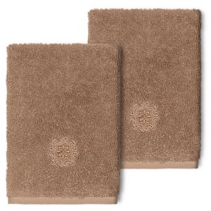 Linum Home Textiles 100% Turkish Cotton ALYSSA Embellished Towel Set - 1 of 2