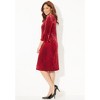 Catherines Women's Plus Size Anywear Velvet Burnout Bell Sleeve Dress - 4 of 4