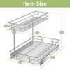 LOVMOR 2 Tier Pull Out Cabinet Organizer Slide Out Under Sink Organizer Sliding Wire Shelves Storage for Kitchen Bathroom Cabinets - 3 of 4