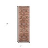 Ivory Blue And Orange Floral Area Rug - 3 of 4