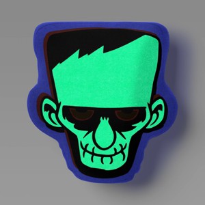 Glow in the Dark Halloween Monster Pillow green - Hyde and EEK! Boutique™ - 1 of 4