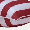 25" Outdoor/Indoor Floor Pillow Midland Americana Red - Pillow Perfect: Weather-Resistant, Stripe Design - 2 of 4