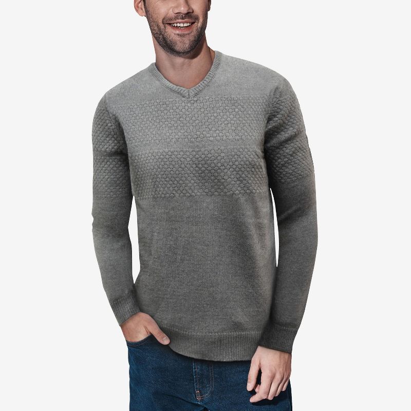 X RAY Men's Slim Fit Pullover V-Neck Sweater, Sweater for Men Fall Winter, 1 of 6