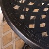 Vynxaria 35'' Round Cast Aluminum Bar Table with Elegant Filigree Design - 2 of 4