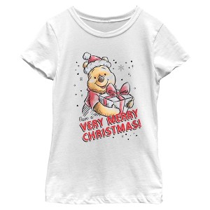 Girls Winnie the Pooh Have a Very Merry Christmas T Shirt - 1 of 4