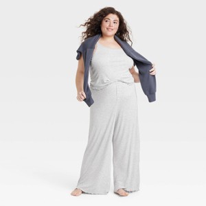 Women's Ribbed Pajama Pants - Colsie™ - 1 of 3