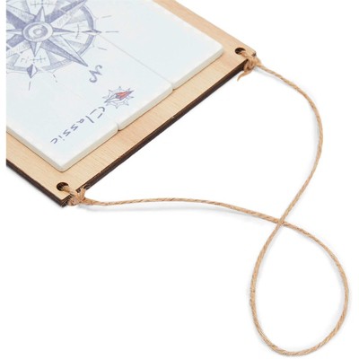 Vintage Nautical Wooden Wall Art Set with Hemp Rope