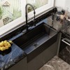 CASAINC 36'' Rectangular Single Bowl Fireclay Farmhouse Apron Kitchen Sink with Kitchen Faucet, Matte Black - 3 of 4