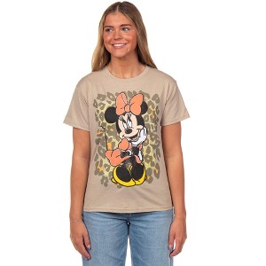 Disney Women's Minnie Mouse Distressed Cute Pose Adult Graphic T-Shirt - 1 of 4