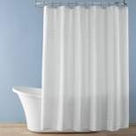 Boucle Stripe Shower Curtain Sour Cream - Hearth & Hand™ with Magnolia