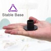 Unique Bargains Decor Party Matte Metal Tables Round Candlestick Holders Black - 4 of 4