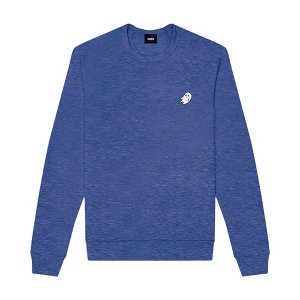 Dalix Ghost Embroidered Crewneck Long Sleeve Sweatshirt Fleece Men - 1 of 4