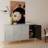 ORRD Champagne 4-Door Storage Cabinet with Pine Legs, Modern MDF Cabinet for Living Room, Bedroom & Kitchen Storage - 3 of 4