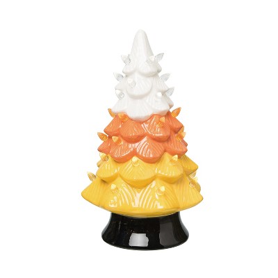 Transpac Dolomite 12 in. Multicolor Halloween Candy Corn Tree