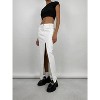 Women's Slit Front Denim Midi Skirt - Lioness - 2 of 4