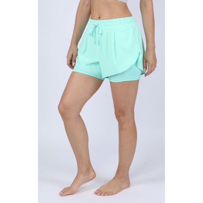 2 In 1 Tulip Hem Athletic Shorts