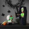 5" Light and Sound Skeleton in Coffin Halloween Decorative Prop Black - Hyde and EEK! Boutique™ - 2 of 4