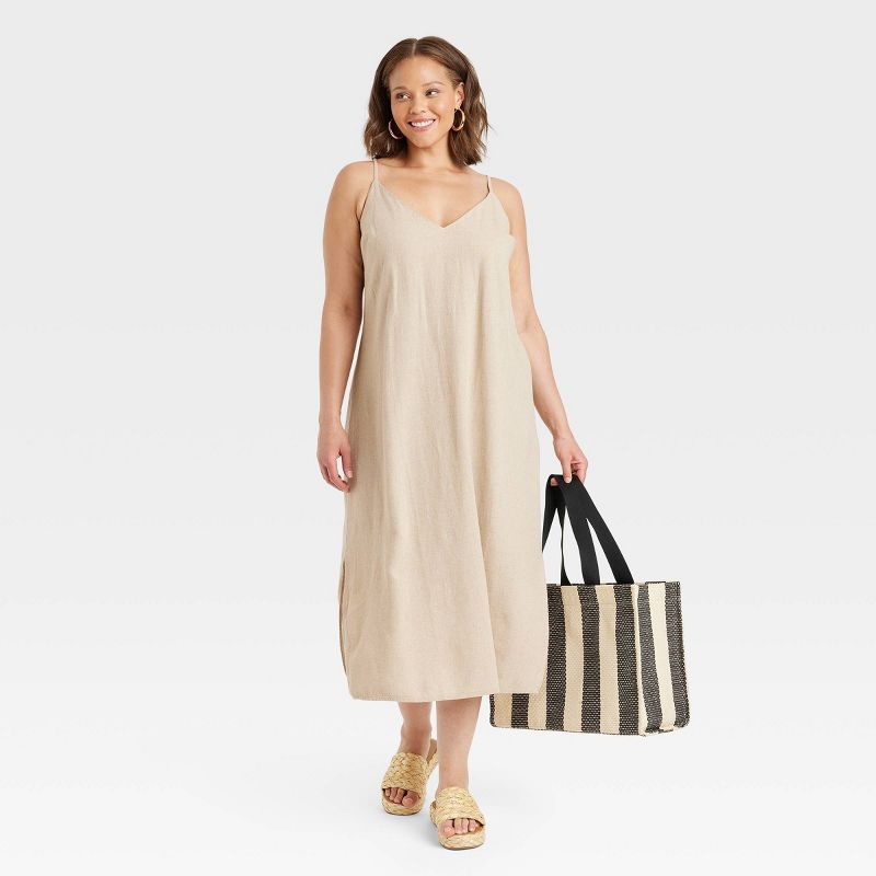 Women's Linen Slip Dress - A New Day™, 4 of 5