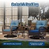 Coucheta Swivel Rocker Patio Chairs Set of 2 with Side Table, Thickened Cushions & Wicker Design for Patio, Balcony, Porch, Poolside & Garden - 2 of 4