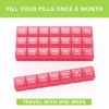 TookMag 28Days/4Weeks Pill Organizer, Large Medicine Pill Box, One-Month Pill Case, Travel Pill Organizer, Vitamin, Supplements, Dust-Proof, Black - 3 of 4