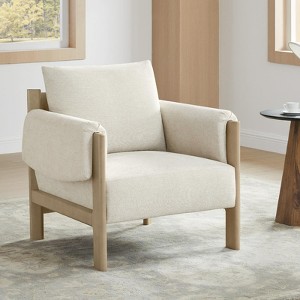 Spruce&Spring Mid Century Modern Upholstered Accent Arm Chair with Wood Legs - 1 of 1