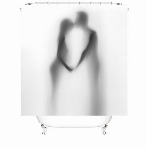 Kissing Men And Women Shower Curtains for Bathroom Waterproof Fabric Bath Curtain Durable Soft Stylish Bathroom Decor 72x72 Inch - 1 of 1