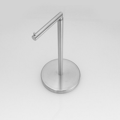 Nickel Freestanding Stainless Steel Toilet Paper Holder with Shelf
